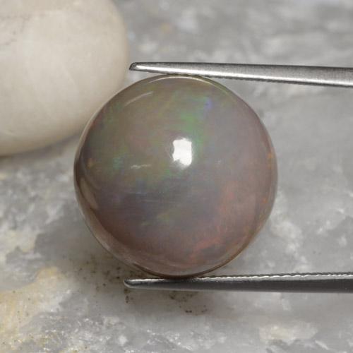 Opale di cioccolato Multicolore naturale da 11.31 ct, Taglio rotondo, Opaco