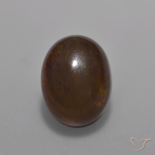Opale di cioccolato Multicolore naturale da 1.26 ct, Ovale, Traslucido