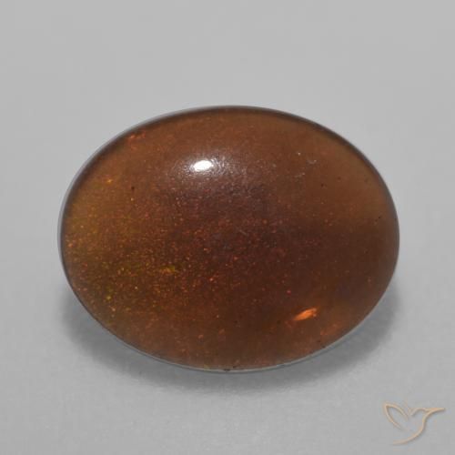 Opale di cioccolato Marrone caldo naturale da 0.59 ct, Ovale, Traslucido