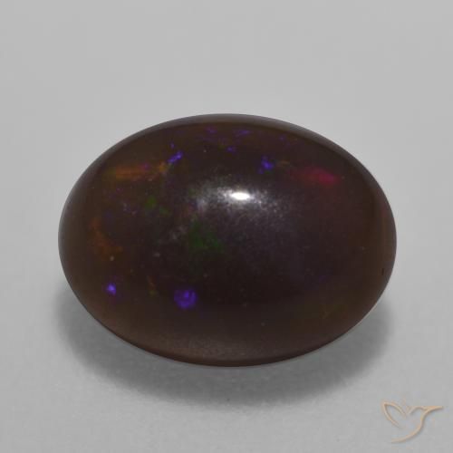 Opale di cioccolato Multicolore naturale da 0.98 ct, Ovale, Traslucido