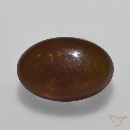 Opale di cioccolato Multicolore naturale da 0.44 ct, Ovale, Traslucido