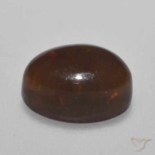 Opale di cioccolato Multicolore naturale da 0.44 ct, Ovale, Traslucido