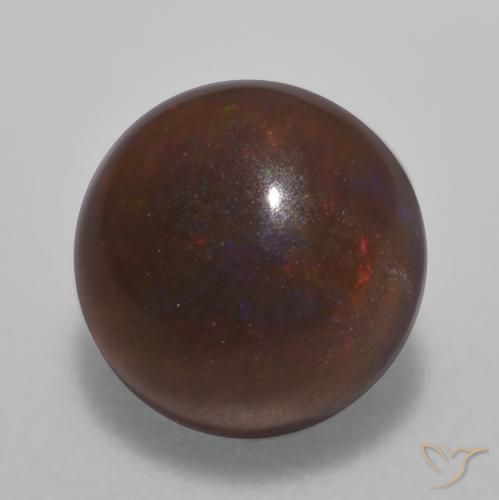 Opale di cioccolato Multicolore naturale da 0.64 ct, Rotondo, Traslucido
