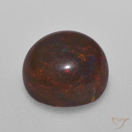 Opale di cioccolato Multicolore naturale da 0.64 ct, Rotondo, Traslucido