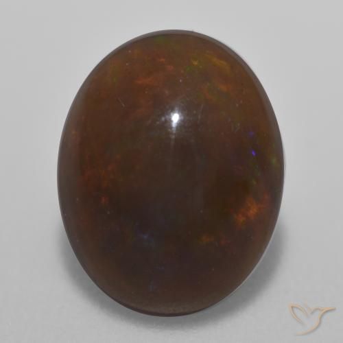 Opale di cioccolato Multicolore naturale da 1.51 ct, Ovale, Traslucido