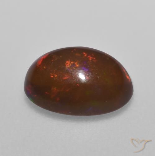 Opale di cioccolato Multicolore naturale da 0.71 ct, Ovale, Traslucido
