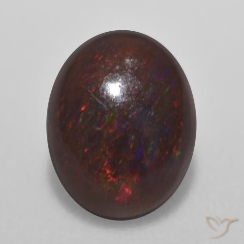 Opale di cioccolato Multicolore naturale da 0.71 ct, Ovale, Traslucido