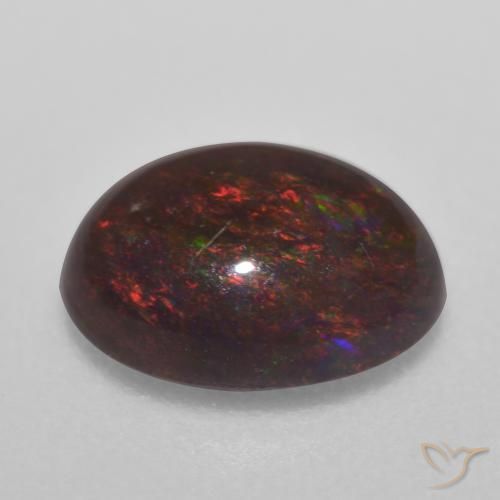 Opale di cioccolato Multicolore naturale da 0.71 ct, Ovale, Traslucido