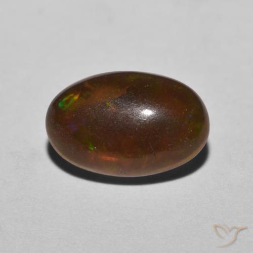 Opale di cioccolato Multicolore naturale da 0.80 ct, Ovale, Traslucido