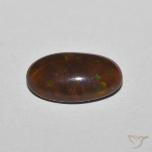Opale di cioccolato Multicolore naturale da 0.80 ct, Ovale, Traslucido