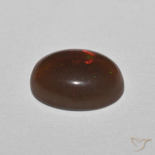 Opale di cioccolato Multicolore naturale da 0.82 ct, Ovale, Traslucido