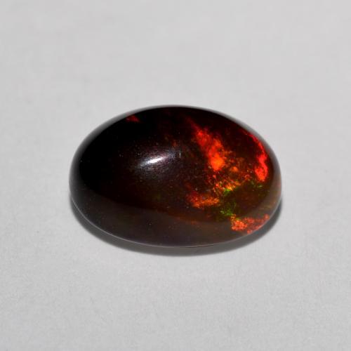 Opale di cioccolato Multicolore naturale da 1.27 ct, Taglio ovale, Traslucido