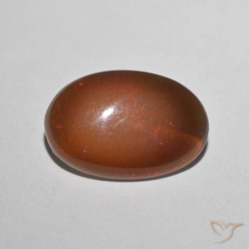 1.90ct Naturale Multicolore Opale cioccolato, Ovale, Traslucido
