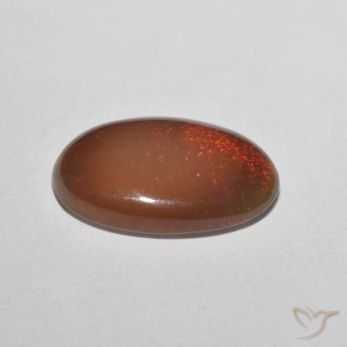 Opale di cioccolato Multicolore naturale da 1.90 ct, Ovale, Traslucido