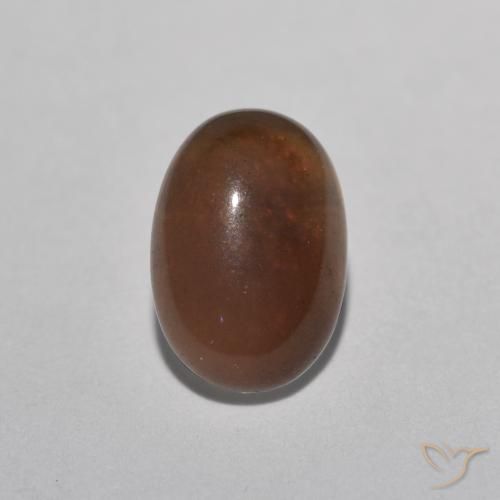 0.49ct Naturale Multicolore Opale cioccolato, Ovale, Traslucido