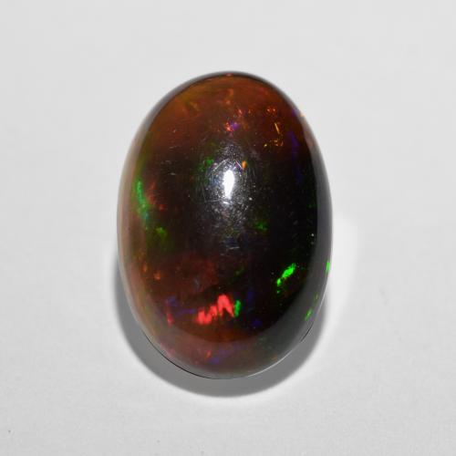 Opale di cioccolato Multicolore naturale da 1.09 ct, Taglio ovale, Traslucido