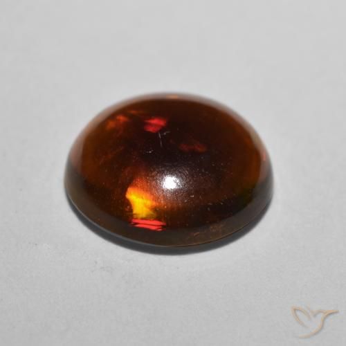 Opale di cioccolato Multicolore naturale da 0.84 ct, Rotondo, Traslucido