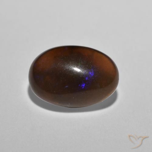 Opale cioccolato Multicolore naturale da 0.66 ct, Ovale, Traslucido