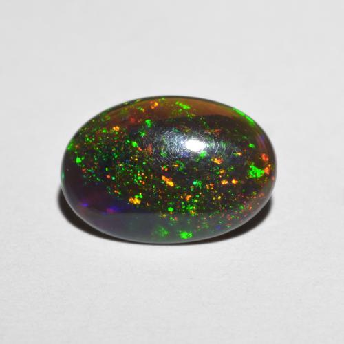 Opale di cioccolato Multicolore naturale da 0.98 ct, Taglio ovale, Traslucido