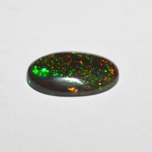 Opale di cioccolato Multicolore naturale da 0.98 ct, Taglio ovale, Traslucido