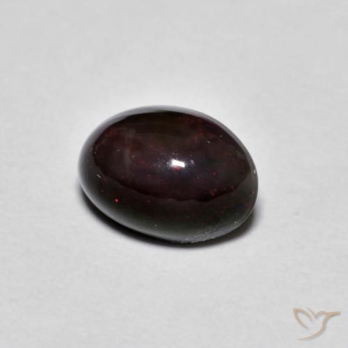 Opale di cioccolato Marrone scuro naturale da 0.61 ct, Ovale, Opaco