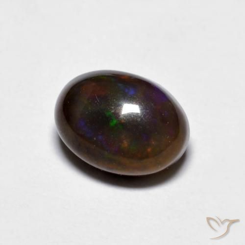 Opale di cioccolato Multicolore naturale da 0.88 ct, Ovale, Opaco