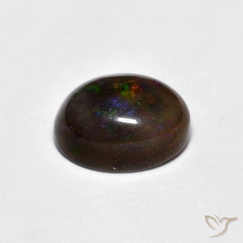 Opale di cioccolato Multicolore naturale da 0.88 ct, Ovale, Opaco