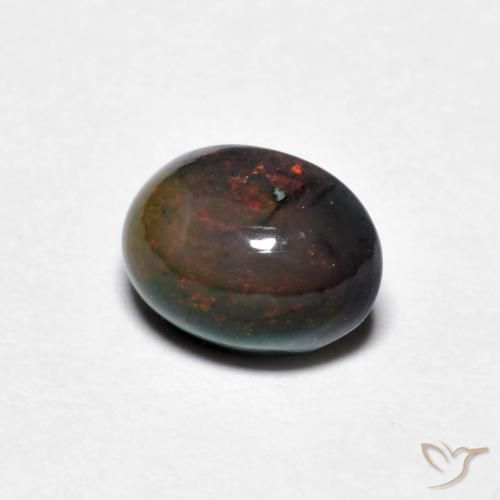 Opale di cioccolato Multicolore naturale da 0.89 ct, Ovale, Traslucido