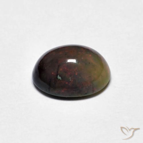 Opale di cioccolato Multicolore naturale da 0.89 ct, Ovale, Traslucido