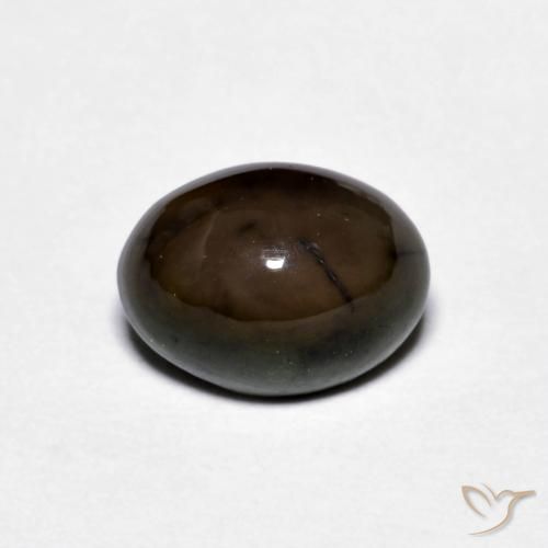 0.86ct Naturale Marrone scuro Opale cioccolato, Ovale, Opaco