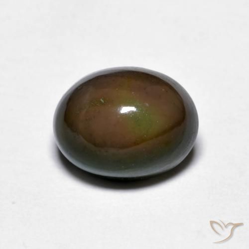 1.56ct Naturale Marrone scuro Opale cioccolato, Ovale, Opaco