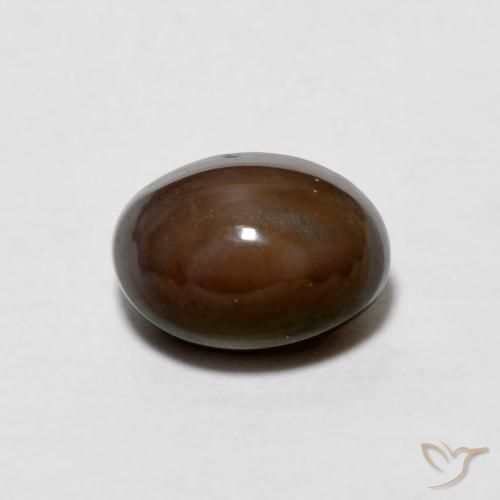 0.67ct Naturale Marrone scuro Opale cioccolato, Ovale, Opaco