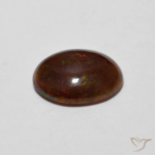 Opale di cioccolato Multicolore naturale da 0.84 ct, Ovale, Opaco