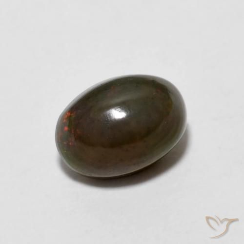 0.66ct Naturale Marrone dorato Opale cioccolato, Ovale, Opaco