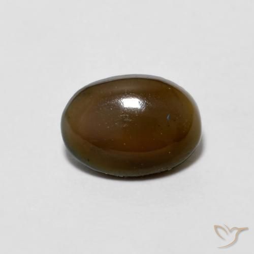 0.47ct Naturale Marrone caldo Opale cioccolato, Ovale, Opaco