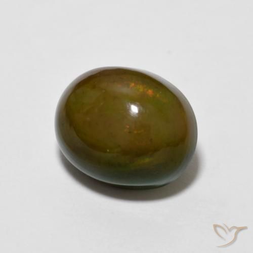 Opale di cioccolato Medium Dark-Brown naturale da 2.20 ct, Ovale, Opaco