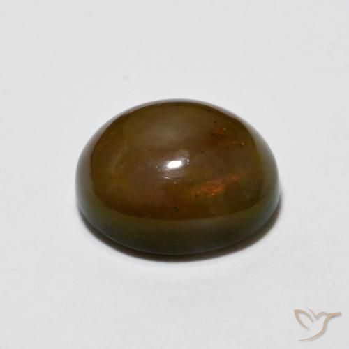 Opale di cioccolato Medium Dark-Brown naturale da 2.20 ct, Ovale, Opaco