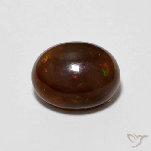 Opale di cioccolato Multicolore naturale da 1.13 ct, Ovale, Trasparente