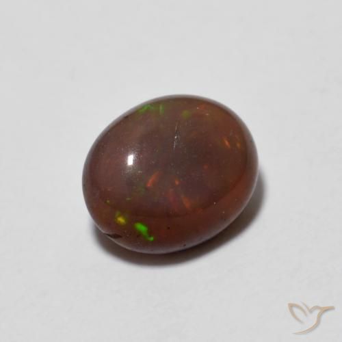 Opale di cioccolato Multicolore naturale da 0.65 ct, Ovale, Traslucido