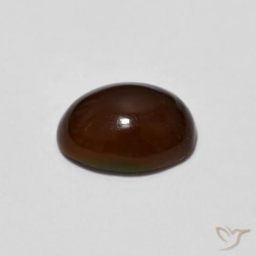 Opale di cioccolato Multicolore naturale da 0.89 ct, Ovale, Opaco