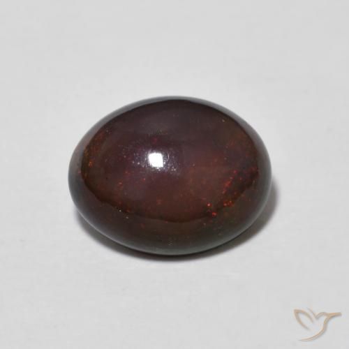 1.01ct Naturale Multicolore Opale cioccolato, Ovale, Traslucido