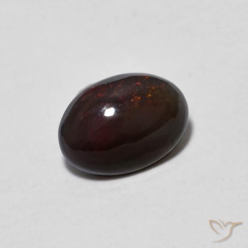 Opale cioccolato Multicolore naturale da 0.42 ct, Ovale, Traslucido