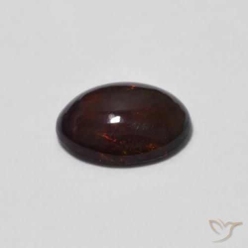 Opale cioccolato Multicolore naturale da 0.42 ct, Ovale, Traslucido