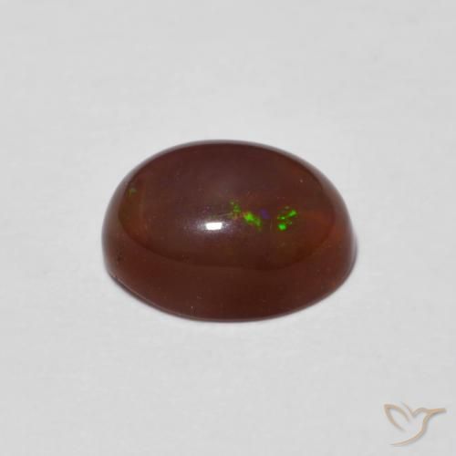 Opale di cioccolato Multicolore naturale da 0.81 ct, Ovale, Traslucido