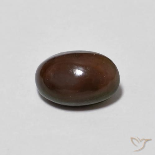 0.50ct Naturale Multicolore Opale cioccolato, Ovale, Traslucido