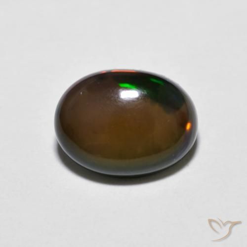 0.84ct Naturale Multicolore Opale cioccolato, Ovale, Opaco