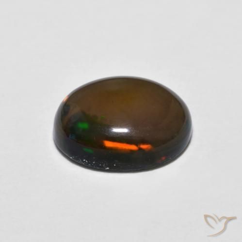 Opale di cioccolato Multicolore naturale da 0.84 ct, Ovale, Opaco