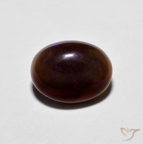 0.76ct Naturale Multicolore Opale cioccolato, Ovale, Opaco