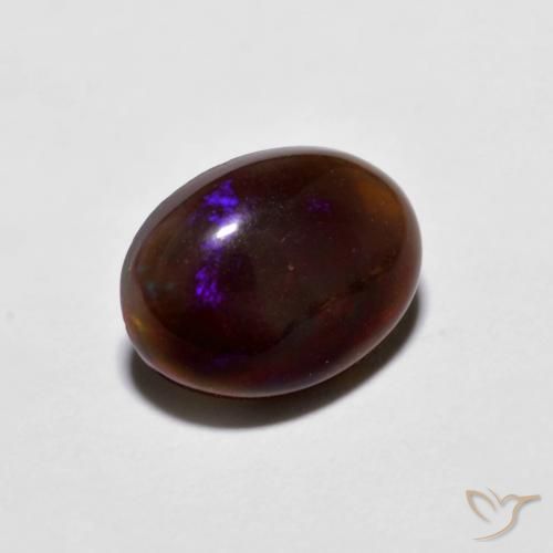 Opale di cioccolato Multicolore naturale da 0.76 ct, Ovale, Opaco