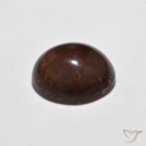 Opale di cioccolato Multicolore naturale da 1.18 ct, Ovale, Opaco